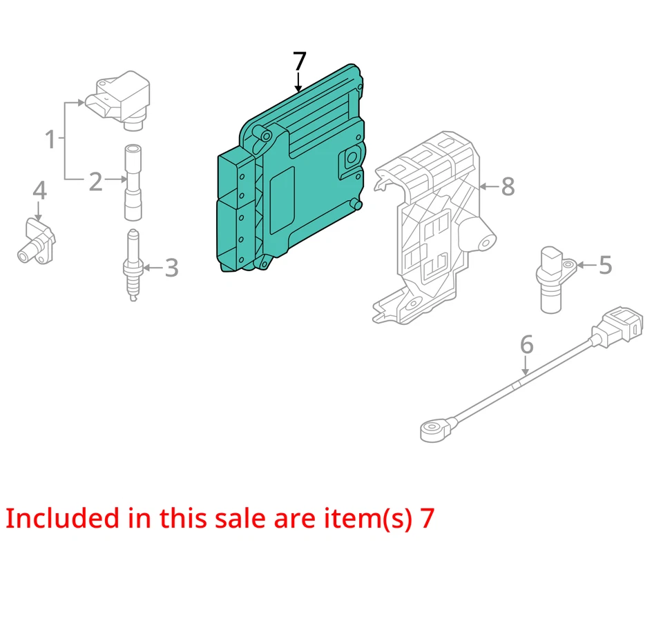 Engine ECM Electronic Control Module 1.8L Fits 16 AUDI A3 2617650 Foto 3 de 4