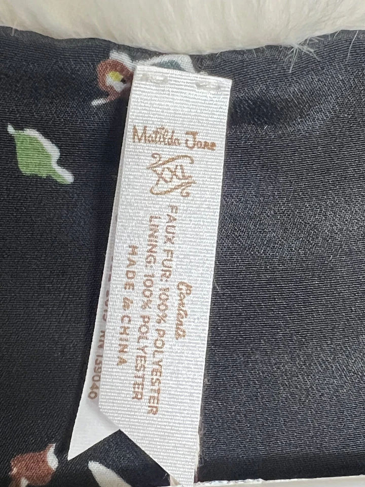 Chaleco de piel sintética Matilda Jane para mujer 2XL blanco marfil sin mangas forrado floral acogedor Foto 4 de 4