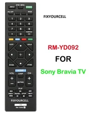 Lot New Replace RM-YD092 For Sony TV Remote Control KDL32R400A KDL-40R450A Black