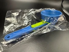 Blue Protein Powder Funnel Spoon Measuring Spoon Funnel With Longer Handle