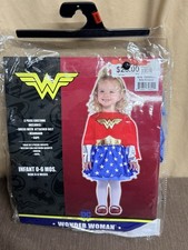 Wonder Woman Infant Sz 0-6 Months Costume 3 Pc Set DC Dress Up Halloween
