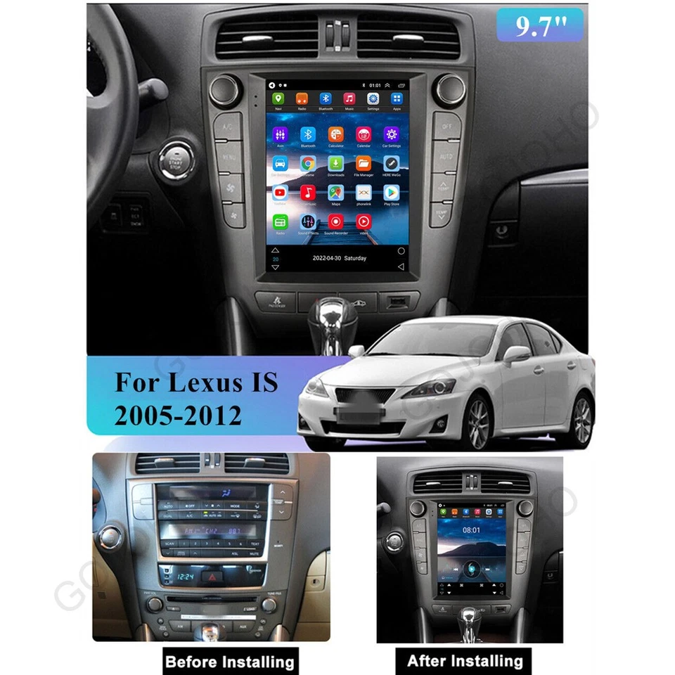 64G For Lexus IS250 IS350 2006-12 Apple CarPlay Android 15 Car Radio Stereo GPS - Image 4 of 4