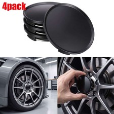Universal Pack 4 Car 63mm Dia 4 Clips Wheel Tyre Center Hub Caps Cover Black Universal Pack 4 Car 63mm Dia 4 Clips Wheel Tyre Center Hub Caps Cover Black