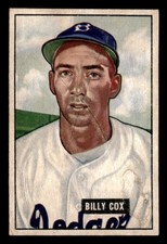 1951 Bowman #224 Billy Cox (Surface scratch X) Low Grade
