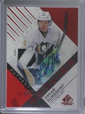 2016-17 SP Game Used Red Spectrum Premium Material 1/25 Oskar Sundqvist Auto a1h