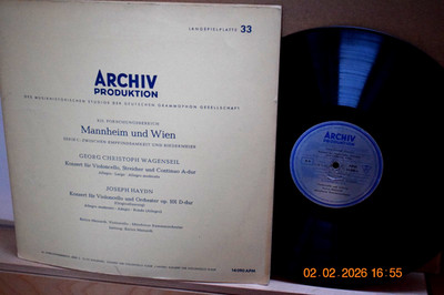 ENRICO MAINARDI: WAGENSEIL & HAYDN CELLO CONCERTO ARCHIV 06/58 APM 14090 EX/VG+