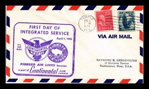 DR JIM STAMPS US COVER FIRST DAY INTEGRATE SERVICE TEMPLE TEXAS AIR MAIL