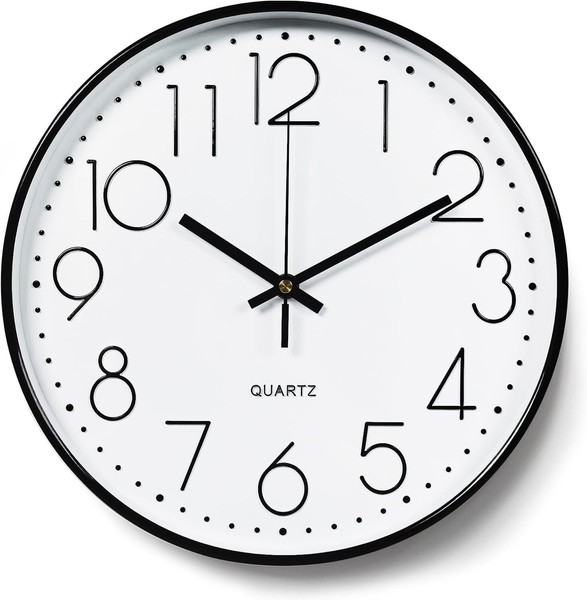 Wanduhr 30Cm Lautlos 3D Ziffern Analog Leise Deko FüR Wohnzimmer KüChe BüRo-image