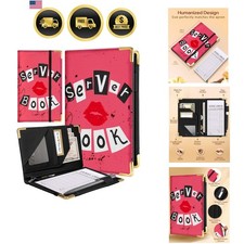 Server Book for Waitress Cute Serving Books with Zipper Pocket Accessories Le...