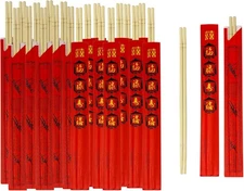 Disposable Bamboo Chopsticks 9'' Individually Fully Wrapped Chinese Chopsticks