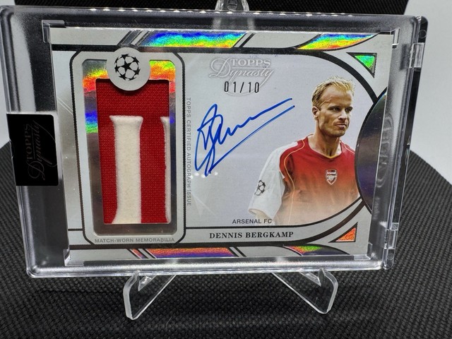 2024-25 Topps Dynasty UEFA Dennis Bergkamp /10 On Card Patch Auto Arsenal