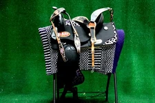 14" Western Cordura Trail Barrel Pleasure Horse SADDLE Bridle Purple 49S05