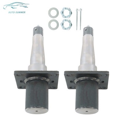 Welded 2in Round #84 Axle Trailer Spindle For 3500 lbs w/Brake Flange 1/2/4 Sets
