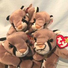 Canyon Cougar Lot of 4 Ty Beanie Babies #4212 1998 PE Retired $35.99