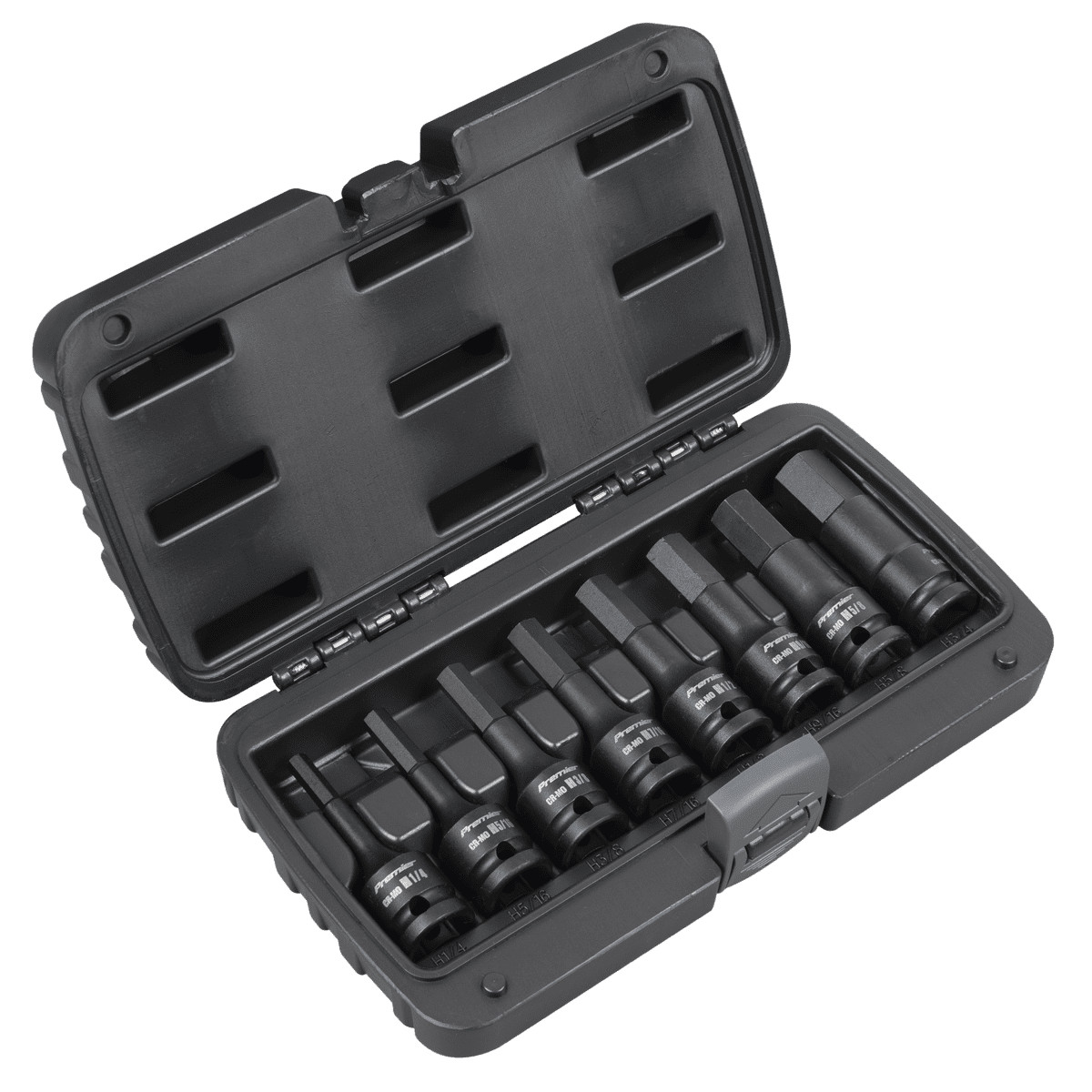 Sealey AK5600 Impact Hex Socket Bit Set 8pc 1/2""Sq Drive - Imperial