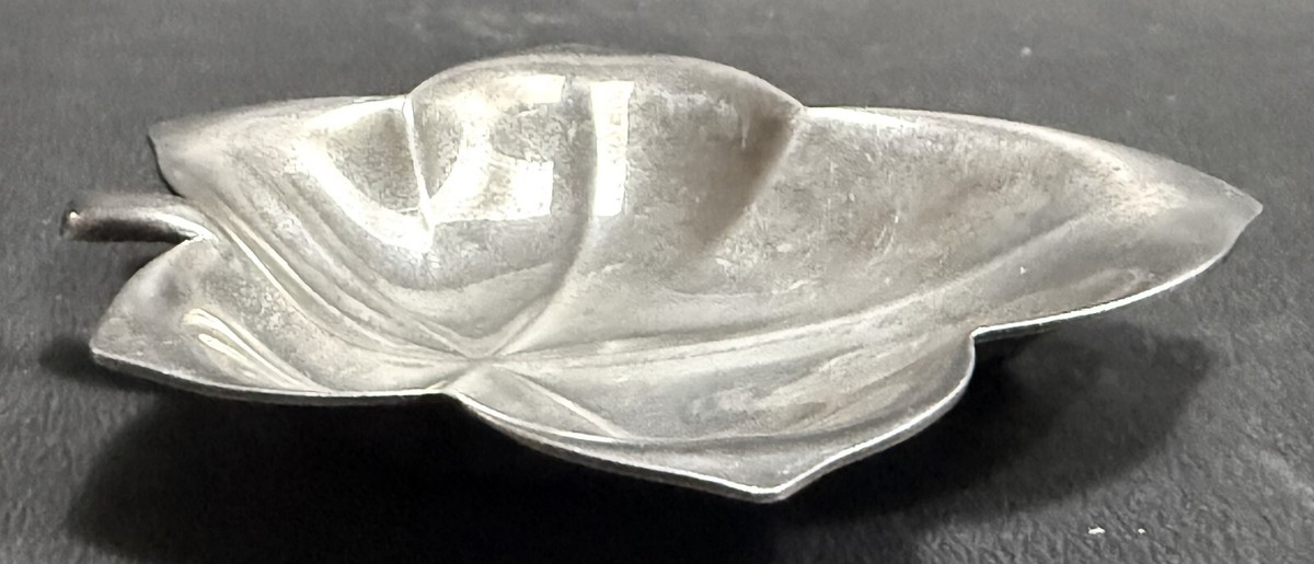 Tiffany & Co. Sterling Silver Dish Maple Leaf Candy Nut Vintage