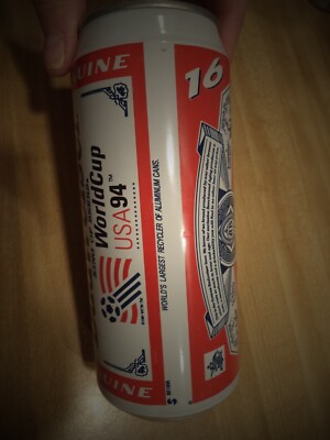 BUDWEISER BEER CAN 16 OZ ALUMINUM WORLD CUP USA 94 ST LOUIS