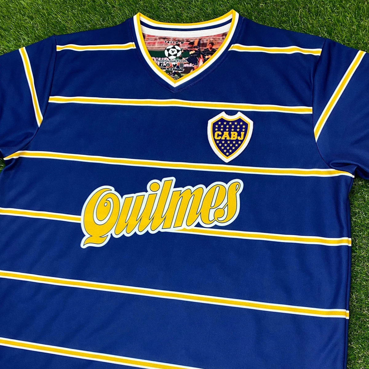 Boca Juniors - Camisa Replica de Futbol Retro, 1998 (Tallaje Americano)