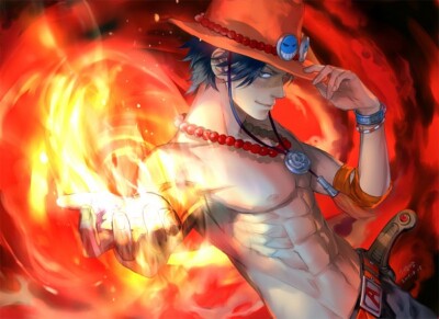 ONE PIECE portgas d ace bead necklace beads Custom Gaming Mat Desk 2369