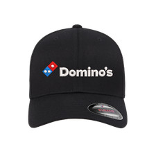 Domino's Pizza Logo Embroidered Flexfit Fitted Ball Cap