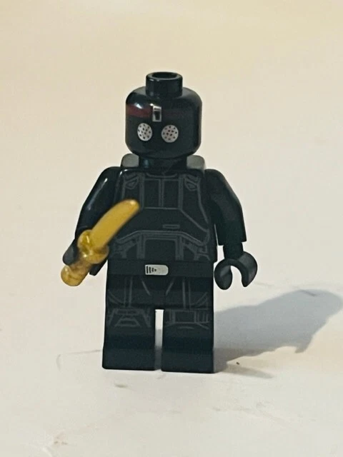 Lego Minifigure vtg mini figure building blocks Ninjago Ninja Black Knife Mask - Image 2 of 3