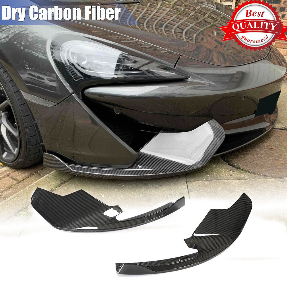 Dry Carbon Fiber Front Bumper Splitters Lips For McLaren 540C 570S 570GT 2015-20