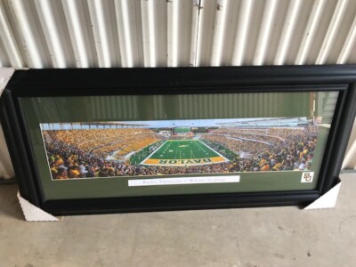 Baylor University - McLane Stadium Wall Frame Home and Office Decoration 46''X22''