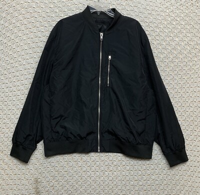 H&M The Weeknd Windbreake Jacket Mens XL Black Full Zip O/N 200182