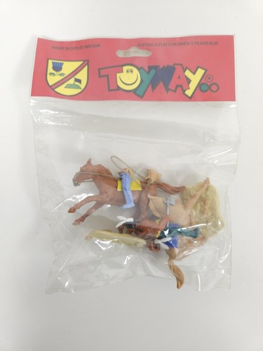Jouet En Tôle MTU – Cowboy Et Indien à Cheval – Boîte D'origine