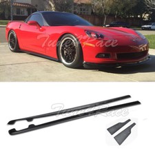 For 05-13 Corvette C6 Base Only Abs Plastic Side Skirts Rocker Panels Zr1 Style For 05-13 Corvette C6 Base Only Abs Plastic Side Skirts Rocker Panels Zr1 Style