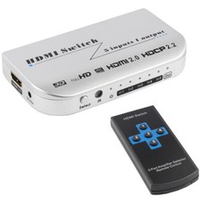 HD 1080P 4K HDMI Switch 5x1 5 In 1 Out Video Switcher Converter PS4 DVD PC To TV