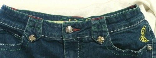 COOGI Denim Bermuda Shorts -Girl's Sz 16 with Embroidery - Picture 11 of 12