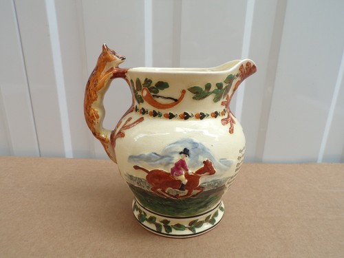 CROWN DEVON FIELDINGS JOHN PEEL FOX HUNTING SONG 1930's MAJOILICA JUG PITCHER - Picture 5 of 9
