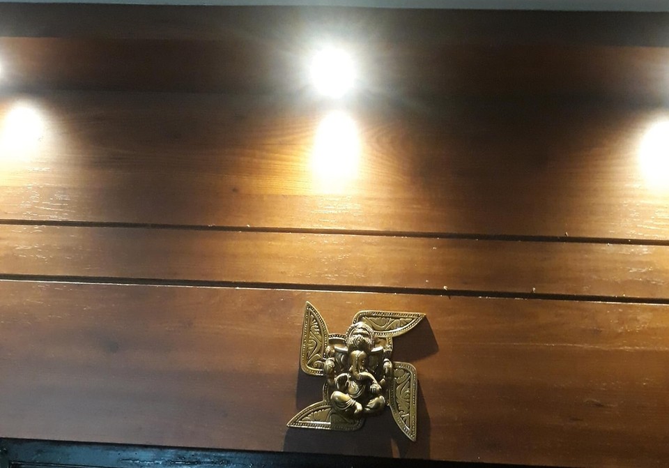 Brass Ganesha Swastika Wall Hanging Home Decor Temple Puja Indian