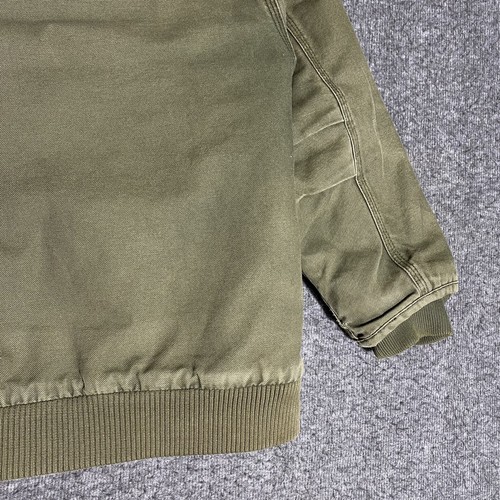 Carhartt Hooded Jacket Youth S 7-8 Moss Green Quilt Lined Duck Canvas Workwear - Picture 17 of 17