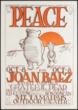 Joan Beaz Grateful Dead Mimi Farina QMS Poster 1966 Mt. Tamalpais Stanley Mouse