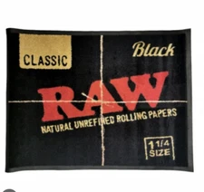 RAW Black Rolling Papers Rug Floor Mat   21.6″ x 31.5″  Door Mat Floor Mat Rug