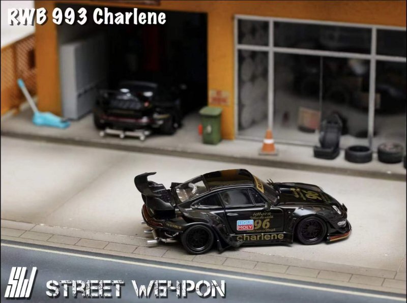 PORSCHE 911 - RWB 993 GT - #96 Charlene - black - Street Weapon 1