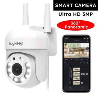 2K Überwachungskamera Außen 360° Sicht Schwenk/Neige Kamera für Home Security