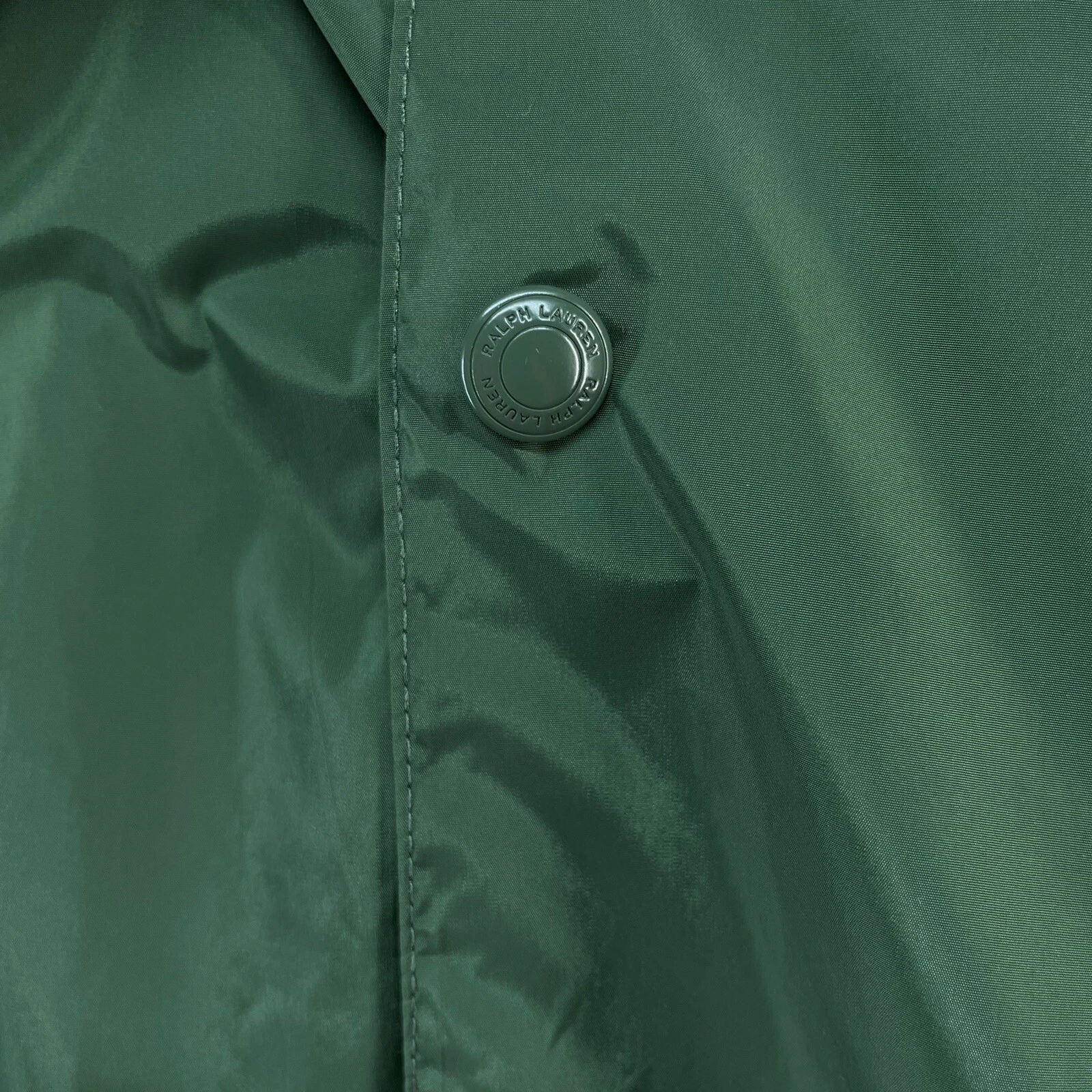 Giacca a vento Polo Ralph Lauren con cappuccio foderata in pile Coach verde uomo grande