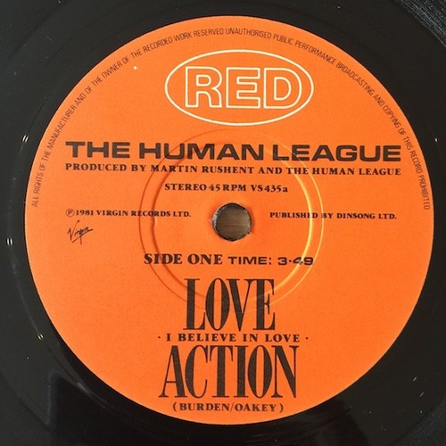 The Human League – Love Action 7" Vinyl Single - Very Good Condition - Bild 3 von 6
