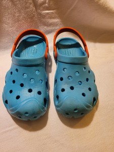 crocs blue and orange