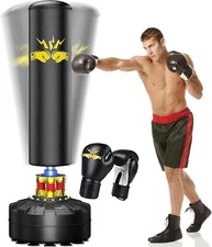 Heavy Punching Bag Boxing Free Standing Fitness MMA Fitness Training With Gloves