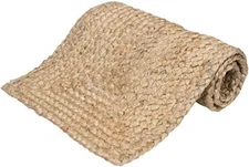 GLAMBURG Farmhouse Jute Burlap Table Runner 36 Inches Long, 13X36 Natural Jute B