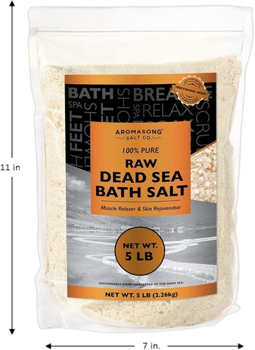 Resealable 5 lbs Dead Sea Salt - Natural Skin Detox & Relaxation for All Ages - Picture 10 of 10