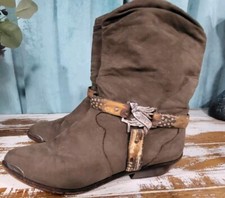 Vintage 80 s Zodiac Slouch Western Women s Brown Boots Sz 7