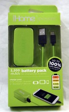 iHome Power 2200 mAh Battery Pack IH-CT219B NEW, Bright Green FREE SHIPPING