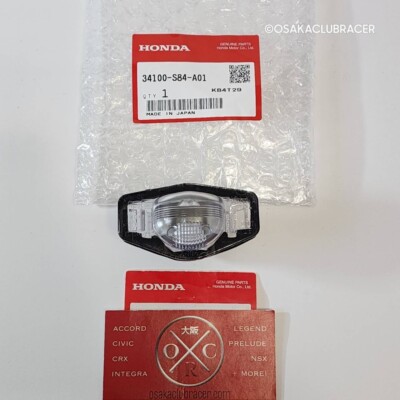 Genuine OEM Honda Rear License Plate Light Assembly 34100S84A01 98