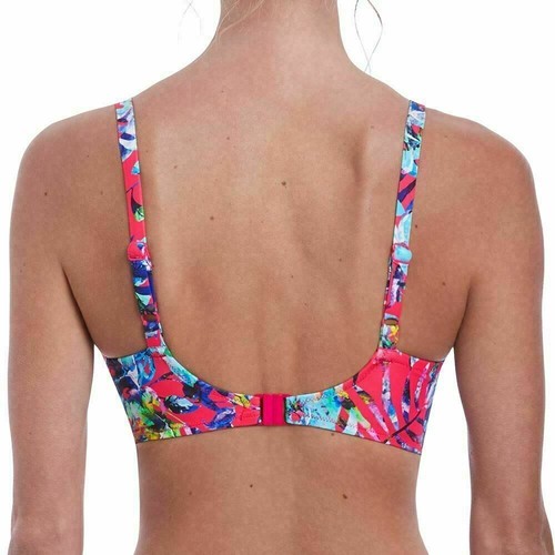 Fantasie Fiji Bikini Top Azalea Pink Size 38D Underwired Gathered Full Cup 6540 - Picture 11 of 12