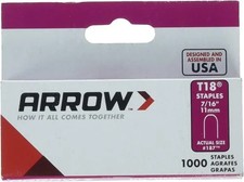 187 Arrow T18 7/16" staples - 6PK
